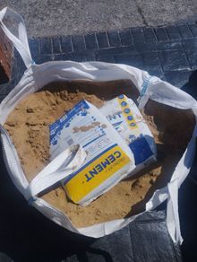 1/2 tonne sand 2 cement