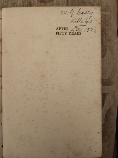After Fifty Years. By Fr. Vassall- Phillips C.ss.r. First Edition 1928 Paperback In Good Condition. See Photos For Same.