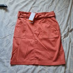 Hugo boss bochini d skirt coral cotton Size 14 brand new with tags