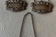 Rare Set  Irish Silver  Decanter Tag