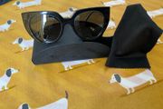 Prada Black And Cream Sunglasses