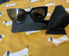 Prada Black And Cream Sunglasses