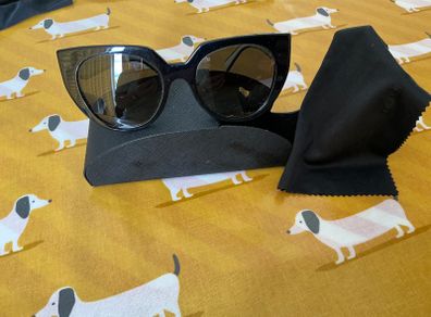 Prada Black And Cream Sunglasses
