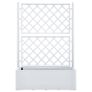 Garden Raised Bed with Trellis and Self Watering System White Image 4