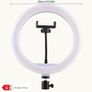 1pc 25.4cm LED Ring Fill Light Cabinet Phone Holder Mirror Lighting Image 8