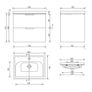 Brand New Sonas Stockholm 80cm Wall-hung Vanity  Midnight Grey Image 2
