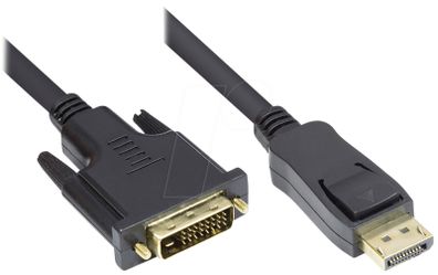 DisplayPor to DVI-D Dual Link cable, M/M, 1080p DP-DVI Male 1.8m Brand New