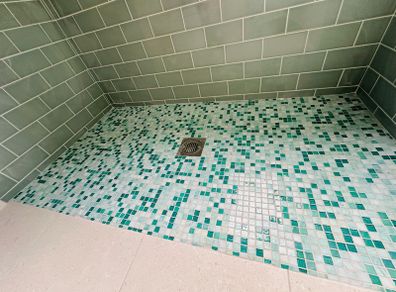 Mosaic Tile Sheets - Aqua Marine - Designer Brand - Showers - Wet Rooms - Floors - Pools - Ponds
