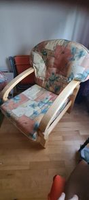 Strong comfortable conservatory pine armchair