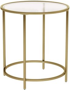 Round glass side table small coffee table - Free Delivery Nationwide