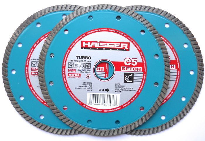 3 diamond blades 180mm , hole 22,23mm