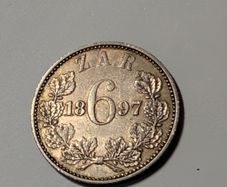SA Silver Sixpence 1897