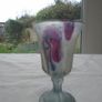 Italian Frosted Drip pattern Glass Decanter & Liquor Glasses Image 7