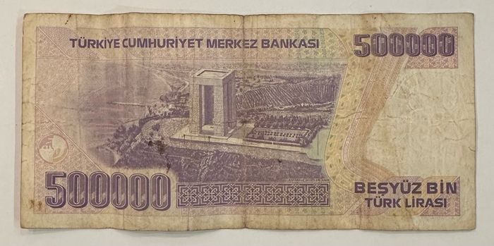 Turkey 500000 Lira 1970 Banknote