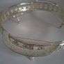 Mid-Century Chrome & Cut Glass Serving Dish Image 7