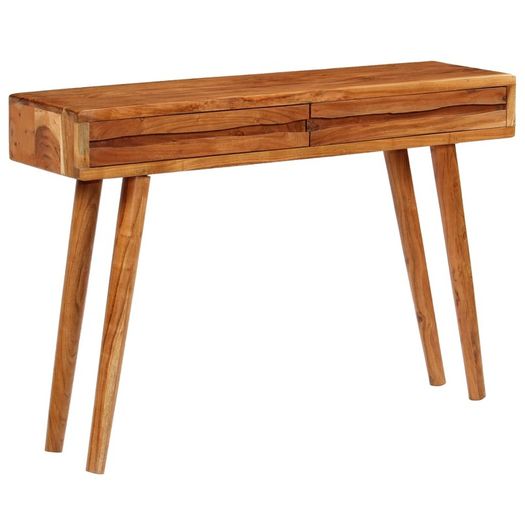 Console Table Solid Acacia Wood with Carved Drawers 118x30x80cm