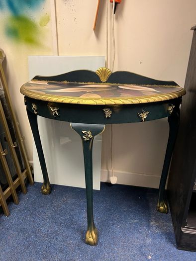 Renewed console table half moon