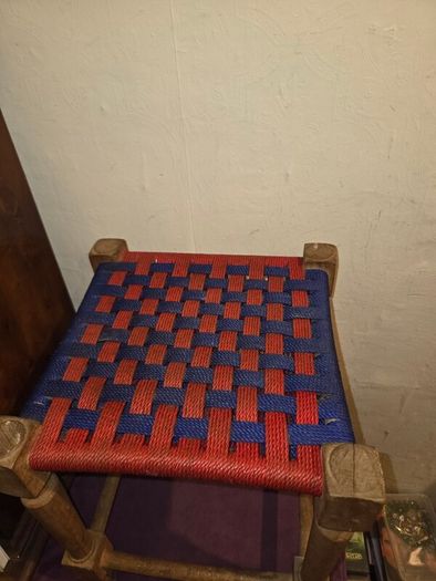 Mid Century Wooden Footstool