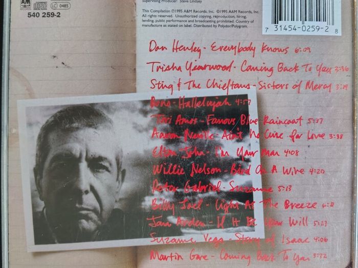 Various - Tower Of Song (The Songs Of Leonard Cohen) CD (1995) Alt Pop Rock VG+