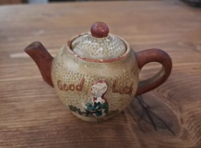 Vintage miniature teapot mustard pot