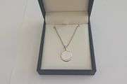 Brand New Hallmarked Silver 13mm Disc Pendant And Chain