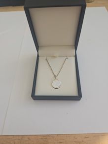 Brand New Hallmarked Silver 13mm Disc Pendant And Chain