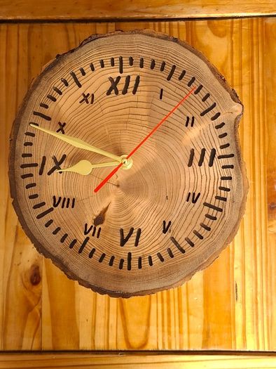 Handmade Natural Woodyn Clock - Unique Rustic Home Decor