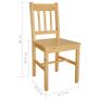 Dining Chairs 6 pcs Pinewood Image 5