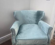 Teal armchair