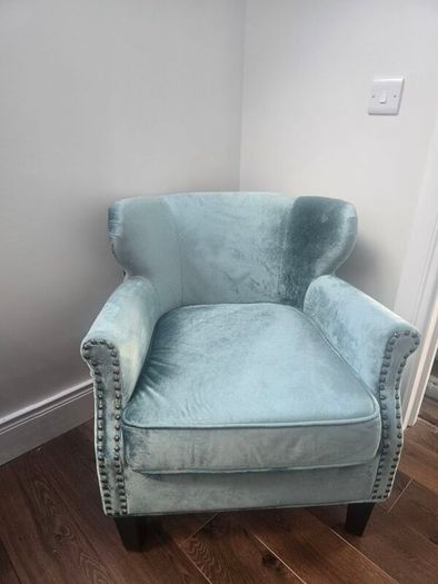 Teal armchair