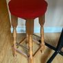 Round Bar Table & 2 Wooden Bar Stools, Excellent Condition Image 4