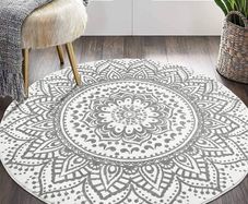 Round Area Rug 120 cm Shaggy Ultra Soft Touch Carpet Rug Luxury Fluffy Non Slip Washable Living Room Rug Floor Bedside Carpet Rug,Light Grey