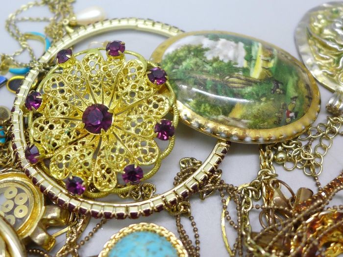 Vintage Mystery Jewelry lot including Kirks Follyand Sarah Coventry