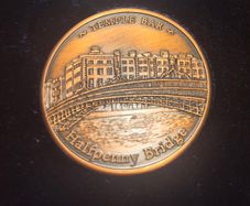 Halfpenny Bridge and Temple Bar Coin memorial