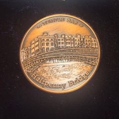 Halfpenny Bridge and Temple Bar Coin memorial