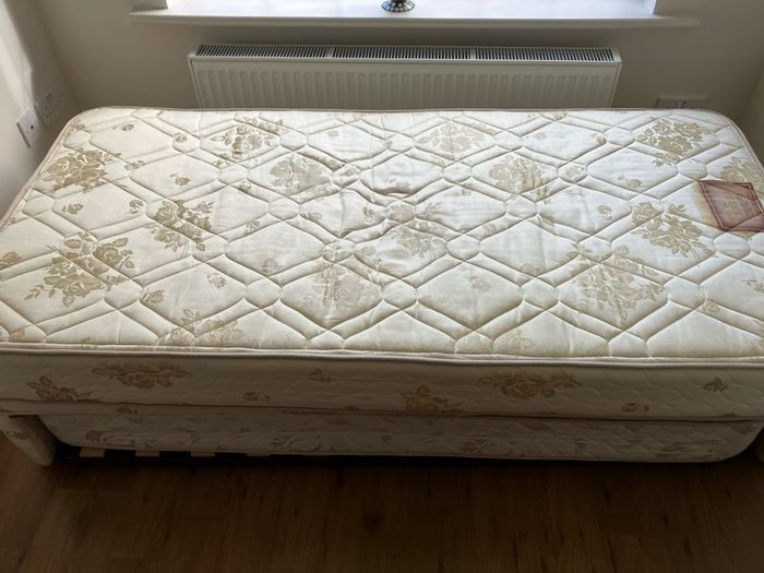Single bed with pullout bed underneath