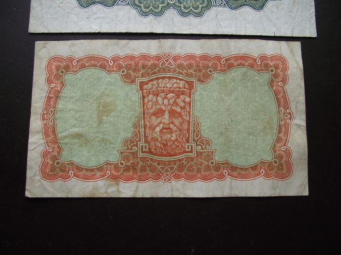 Two Lady Lavery Notes: 10 shillings (1965) & 1 Pound (1966)