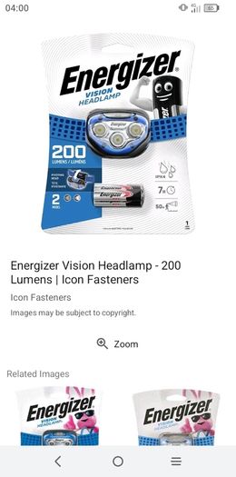 New sealed energizer led  Cycling head torch