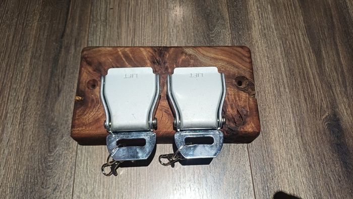 Authentic Aircraft Seatbelt Key Holder Handcrafted Aviation Wall Mount