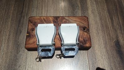 Authentic Aircraft Seatbelt Key Holder Handcrafted Aviation Wall Mount