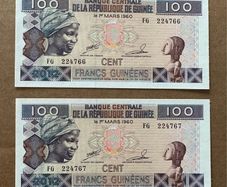 Guinea 2x100 Francs 2012 Consecutive Banknotes