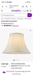 Cotton Bell Lamp shade from Wayfair