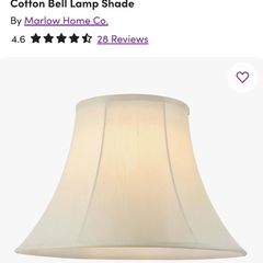 Cotton Bell Lamp shade from Wayfair