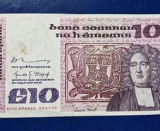 Ireland 1978 Jonathan Swift 10 pound (KGC) banknote