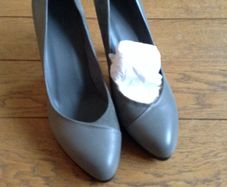 Oasis Grey leather& suede court shoes