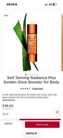 Clarins  self tanning drops for body