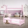 Children's Bed 70 x 140 cm, Mint with Fall Protection Image 2