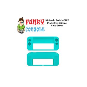 Nintendo Switch OLED Protective Silicone Rubber Gel Console Soft Case Cover Green