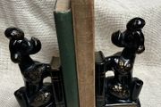 MCM Ceramic  pair of poodle bookends