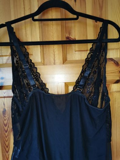 BNWT Fab Black Bodysuit with Leather Look Bottom size 16